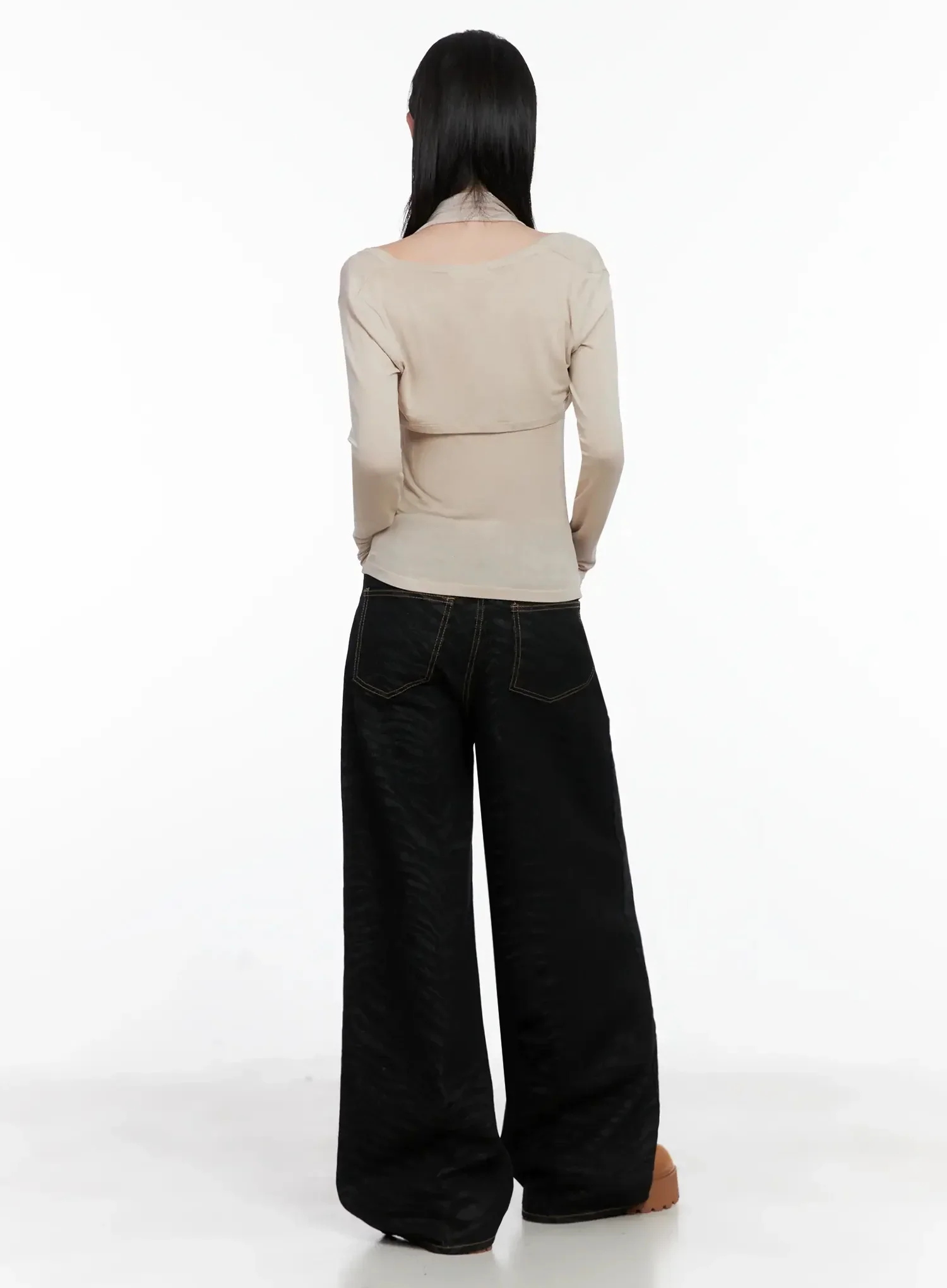 Cowl Neck Top Bolero Set IS508 - Image 10