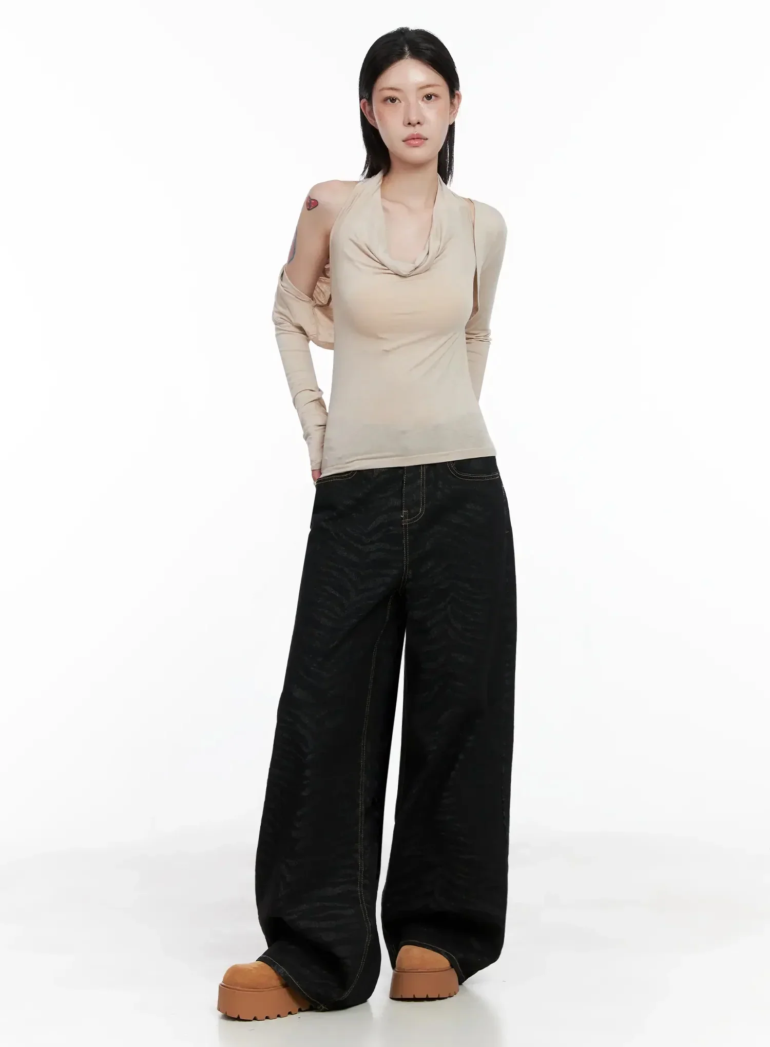 Cowl Neck Top Bolero Set IS508 - Image 8
