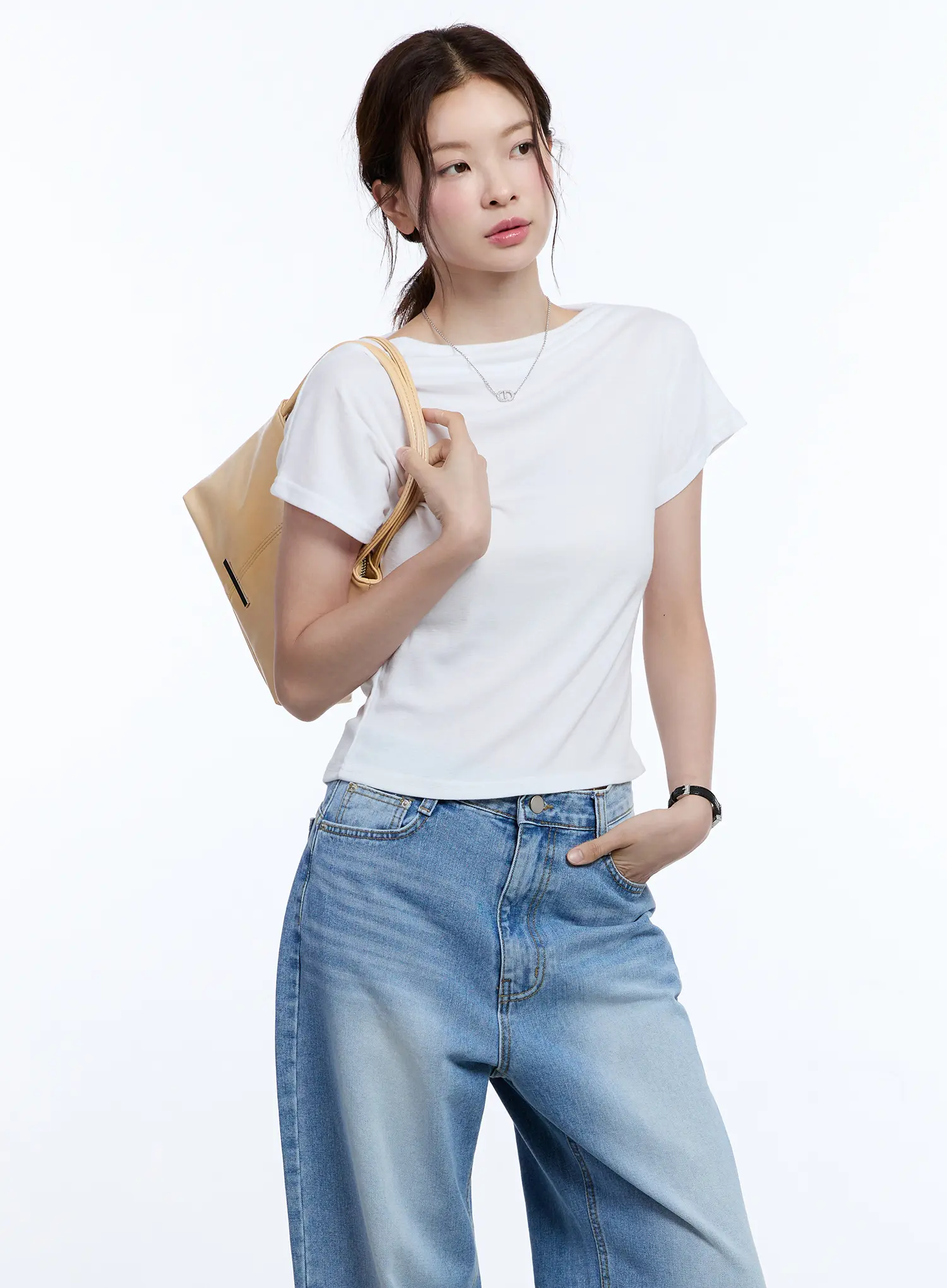 Cozy Boat-Neck Short Sleeve Tee CU513
