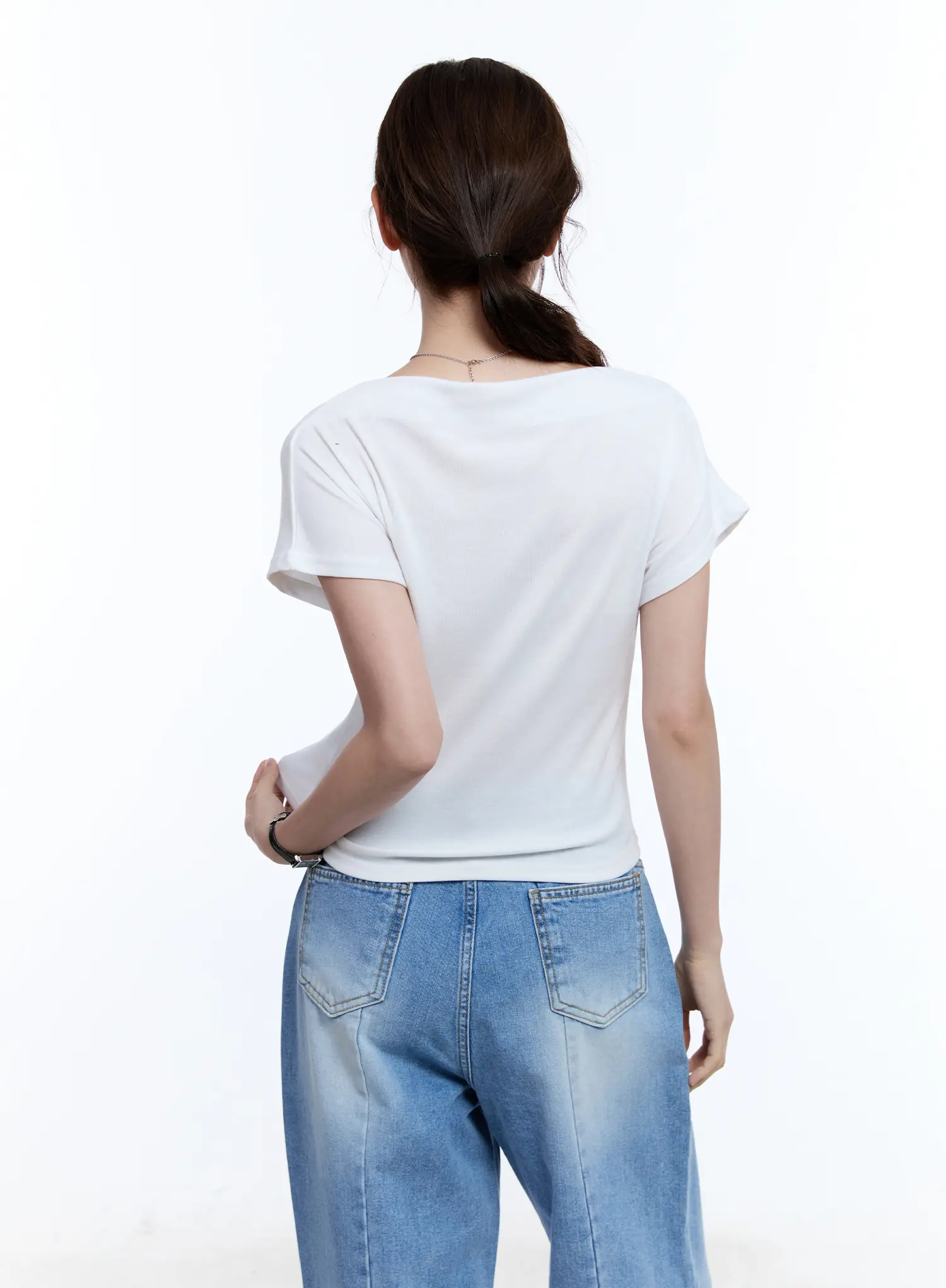 Cozy Boat-Neck Short Sleeve Tee CU513 - Image 6