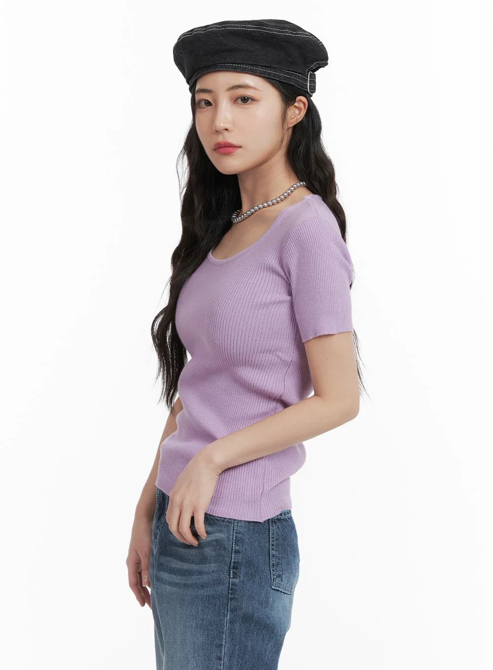 Cozy Chic U-Neck Sweater T-Shirt OM425 - Image 3
