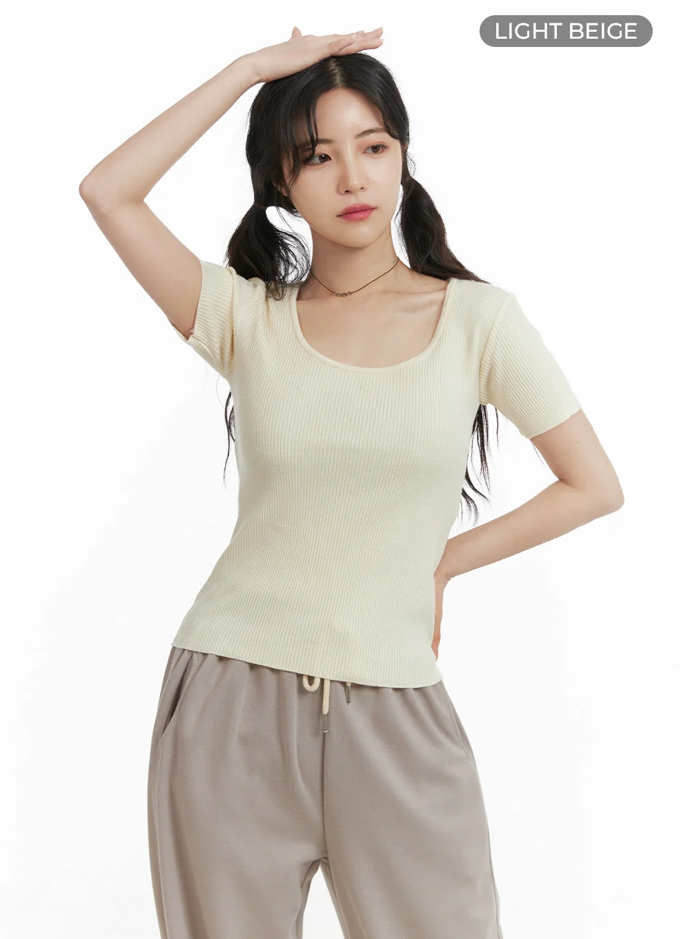 Cozy Chic U-Neck Sweater T-Shirt OM425 - Image 6