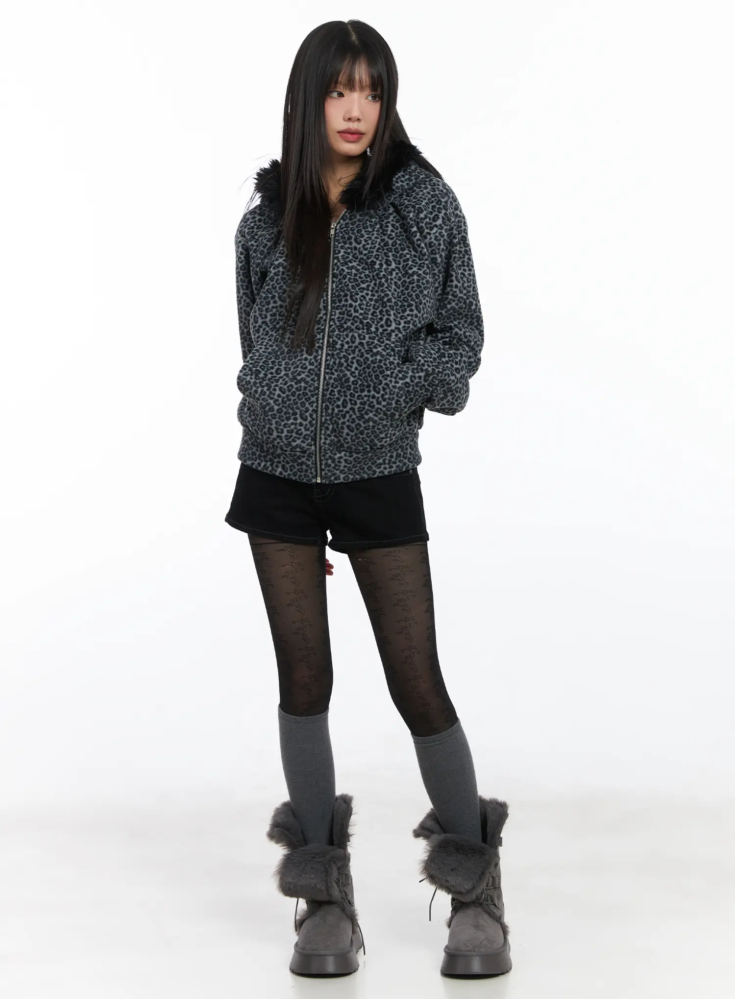 Cozy Hooded Zip-Up CD519 - Image 3