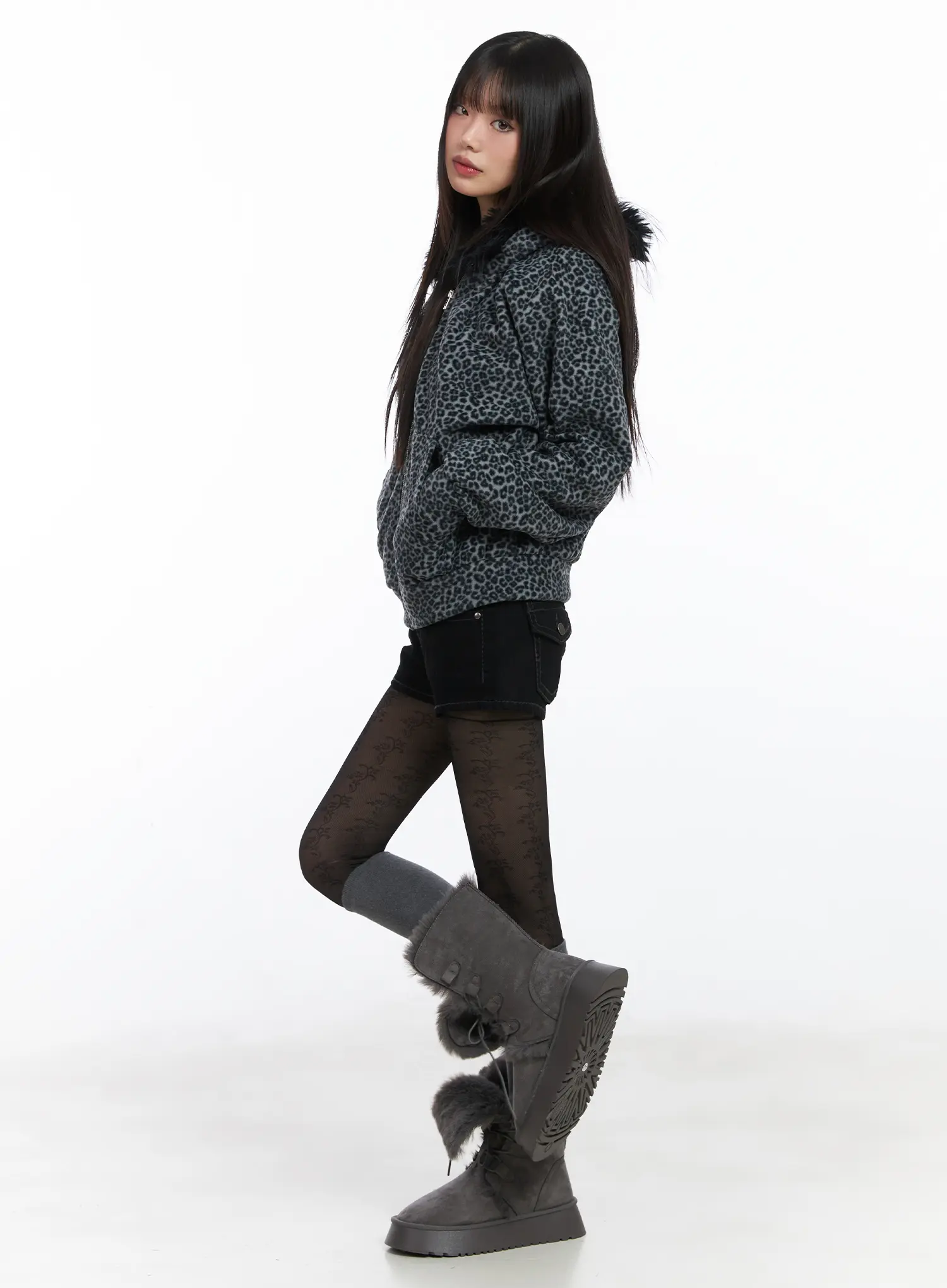 Cozy Hooded Zip-Up CD519 - Image 4