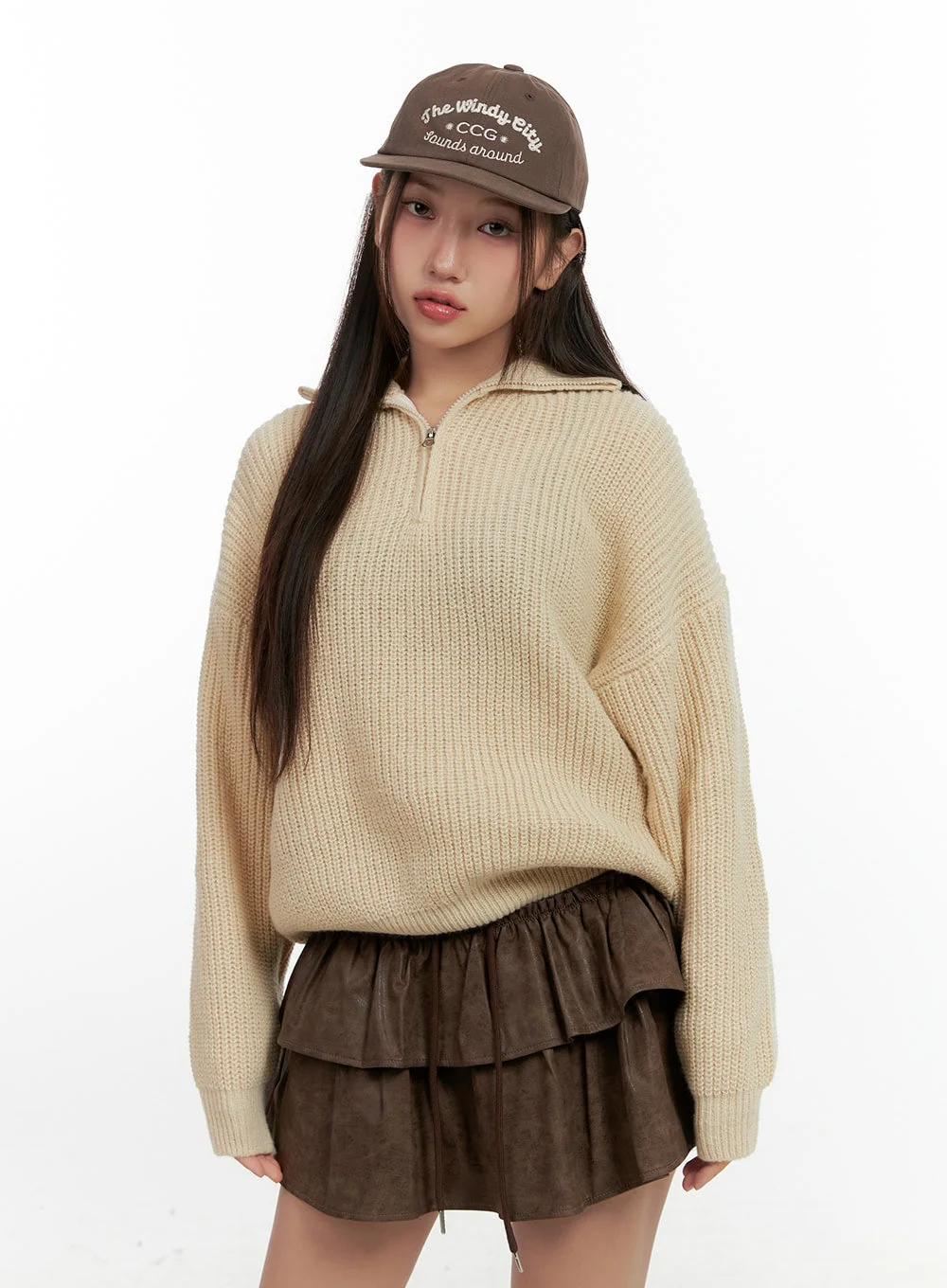 Cozy Knit Half Zip Sweater CN412 - Image 10