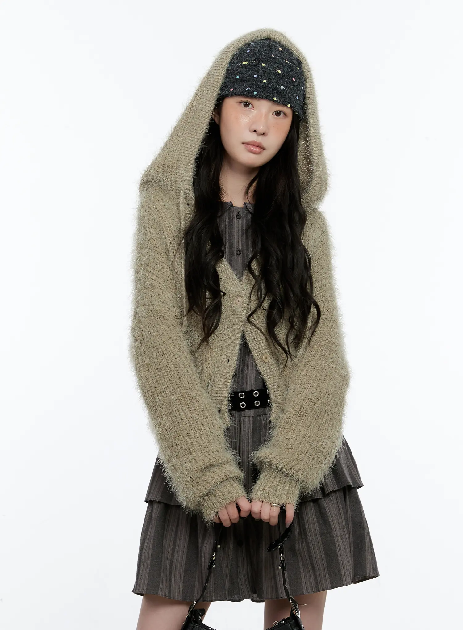 Cozy Knit Hooded Cardigan CN517 - Image 6