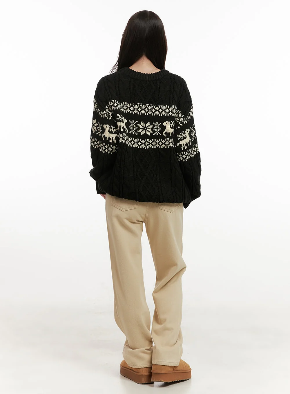 Cozy Nordic Round Neck Sweater ON429 - Image 3