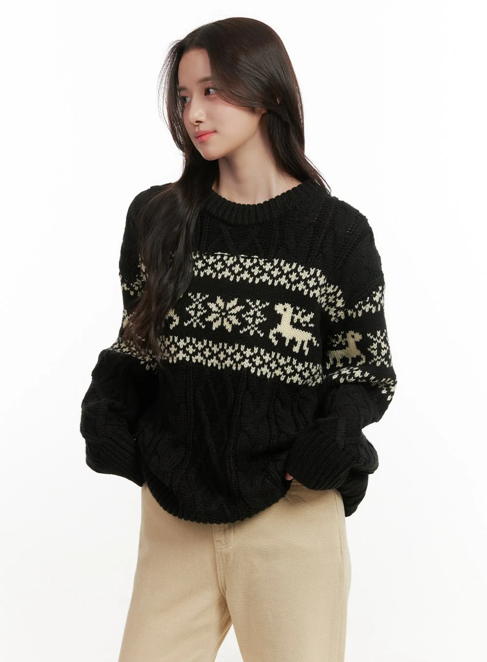 Cozy Nordic Round Neck Sweater ON429 - Image 6