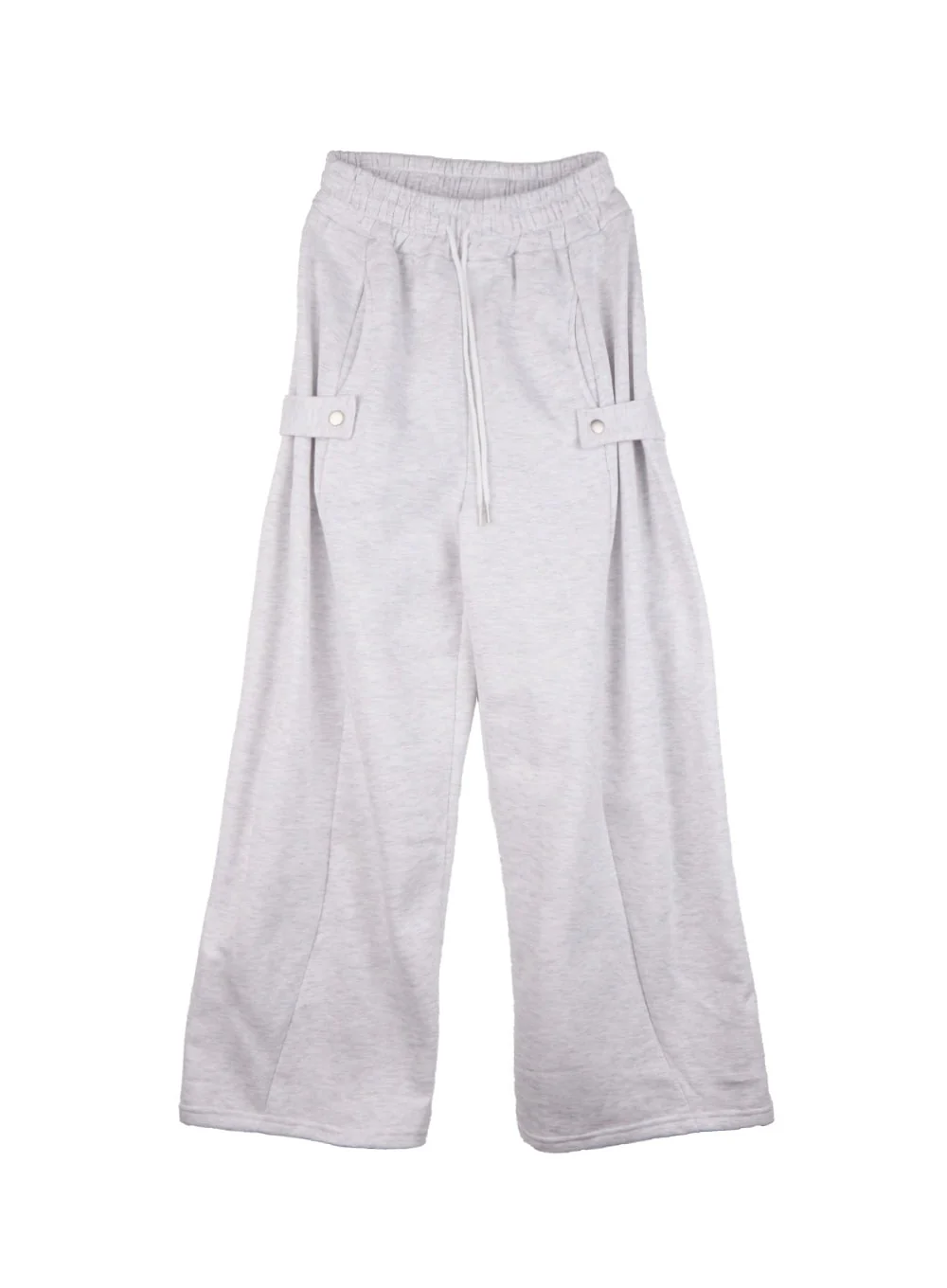Cozy Pintuck Buttoned Wide-Leg Sweatpants IJ510 - Image 10