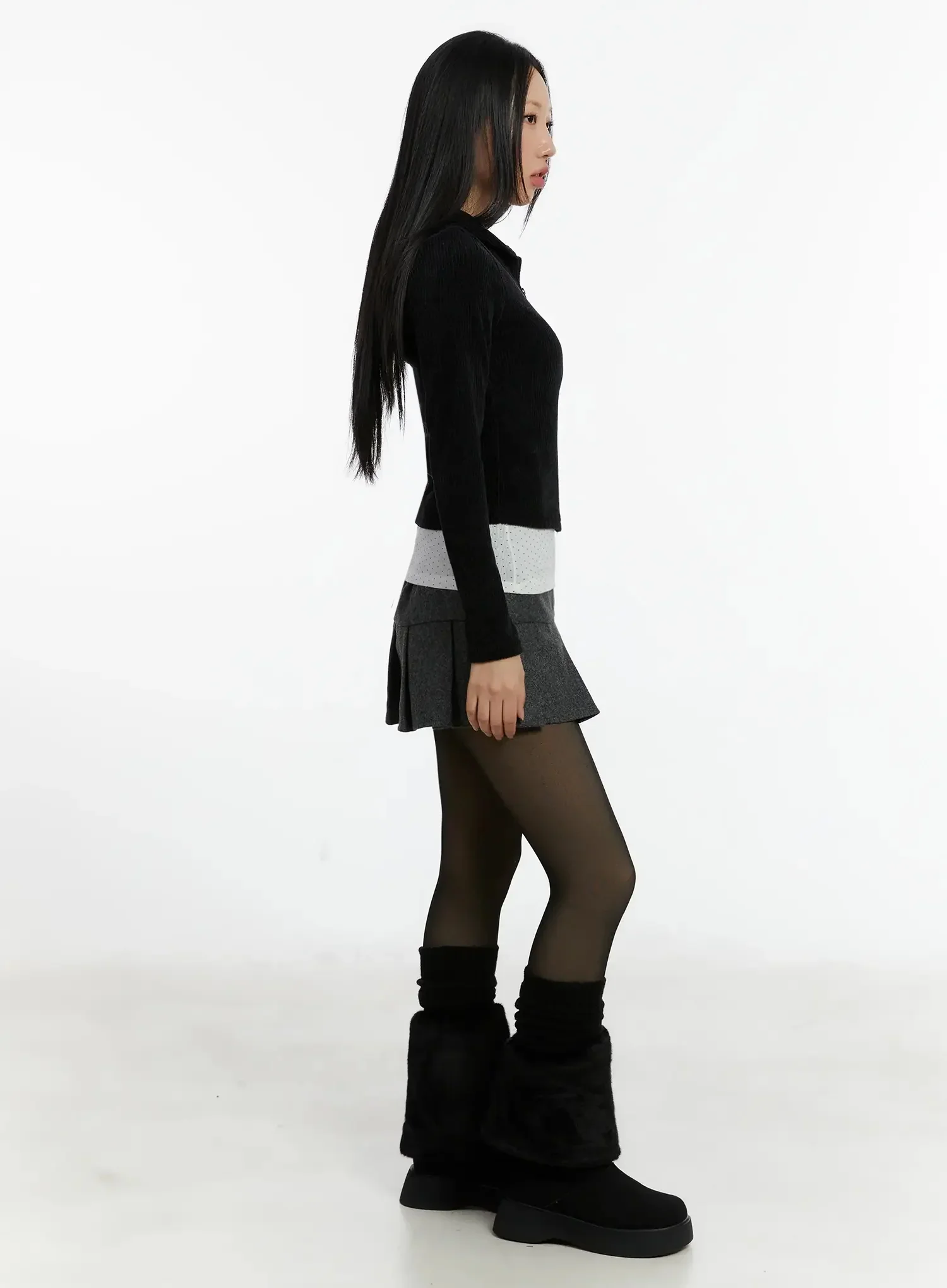 Cozy Pleated Mini Skirt ID525 - Image 8