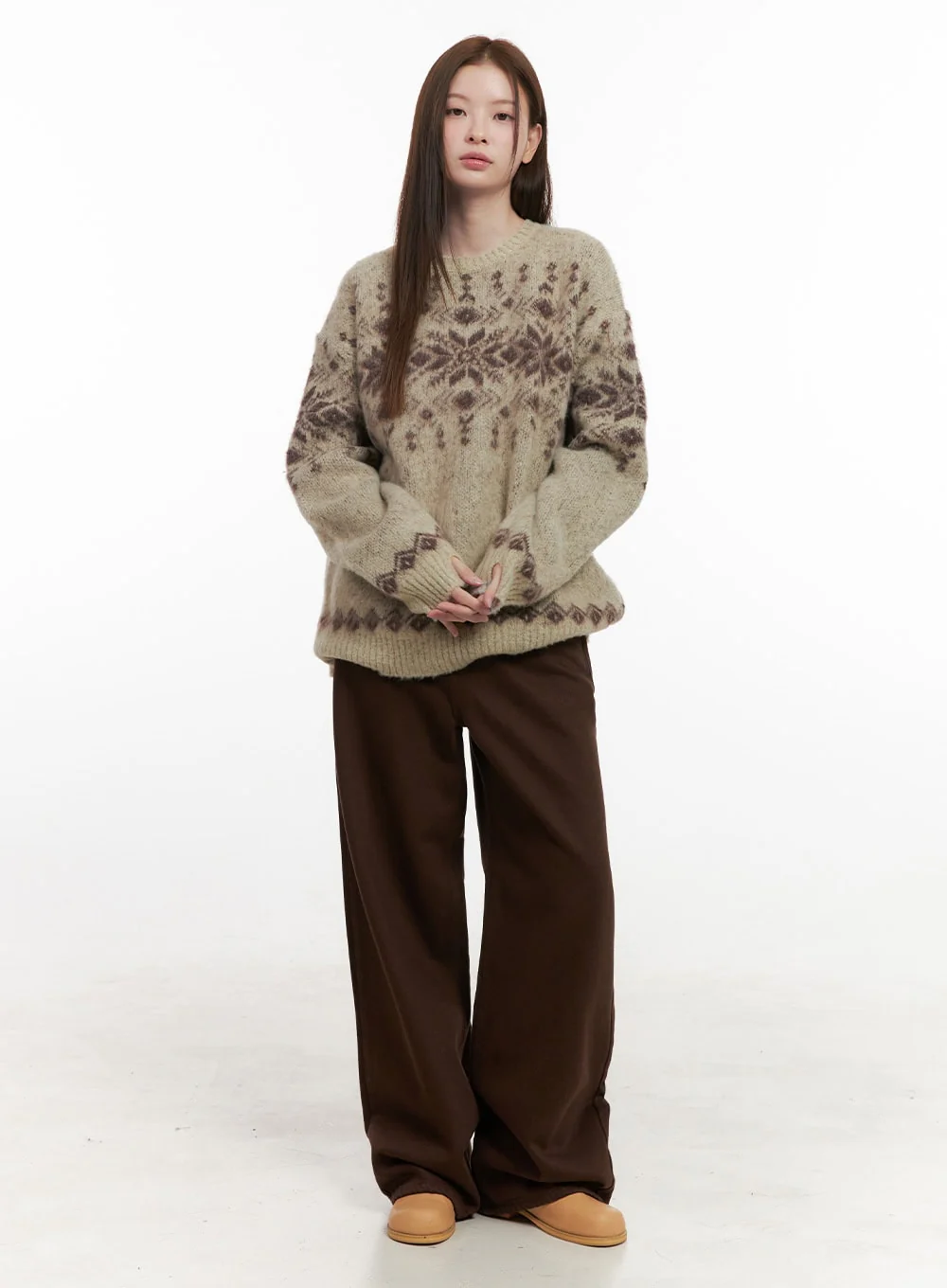 Cozy Wide Leg Cotton Pants OD418 - Image 8