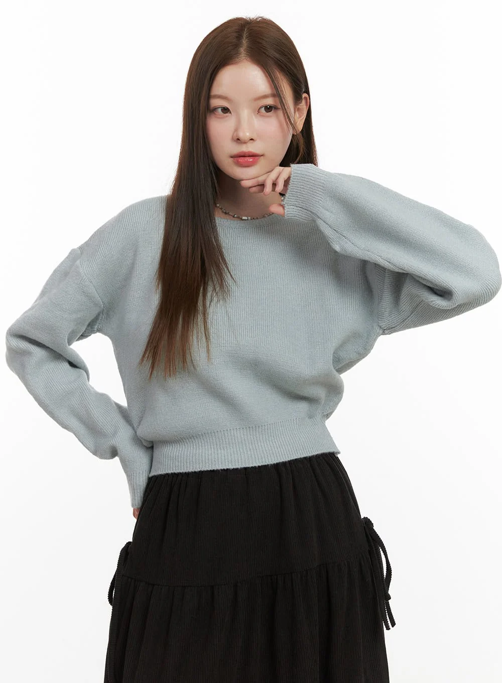 CozyChic Solid Knit Sweater OD417 - Image 2