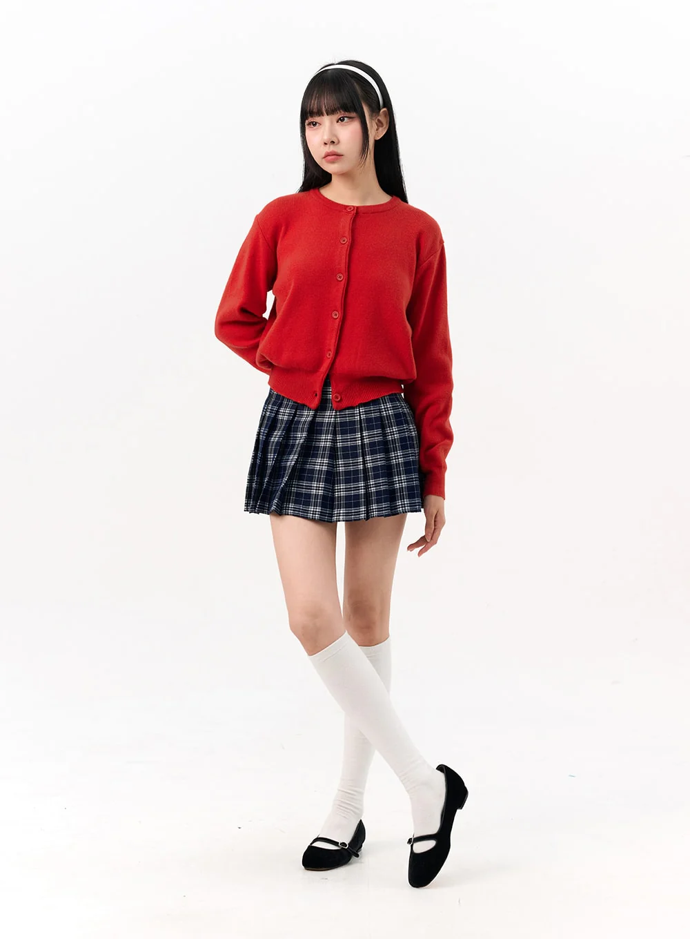 Crew Neck Cardigan IO317 - Image 2