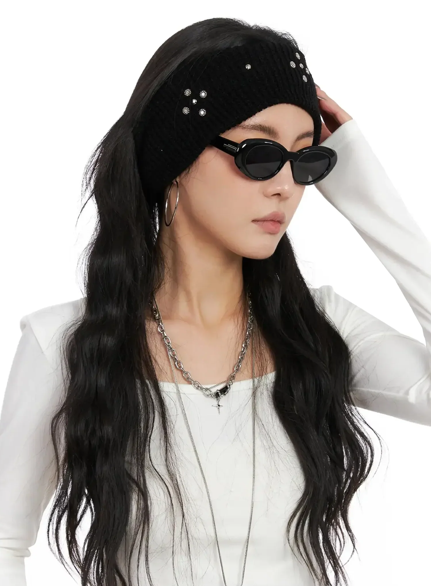 Crisscross Rhinestones Headband IN528 - Image 2