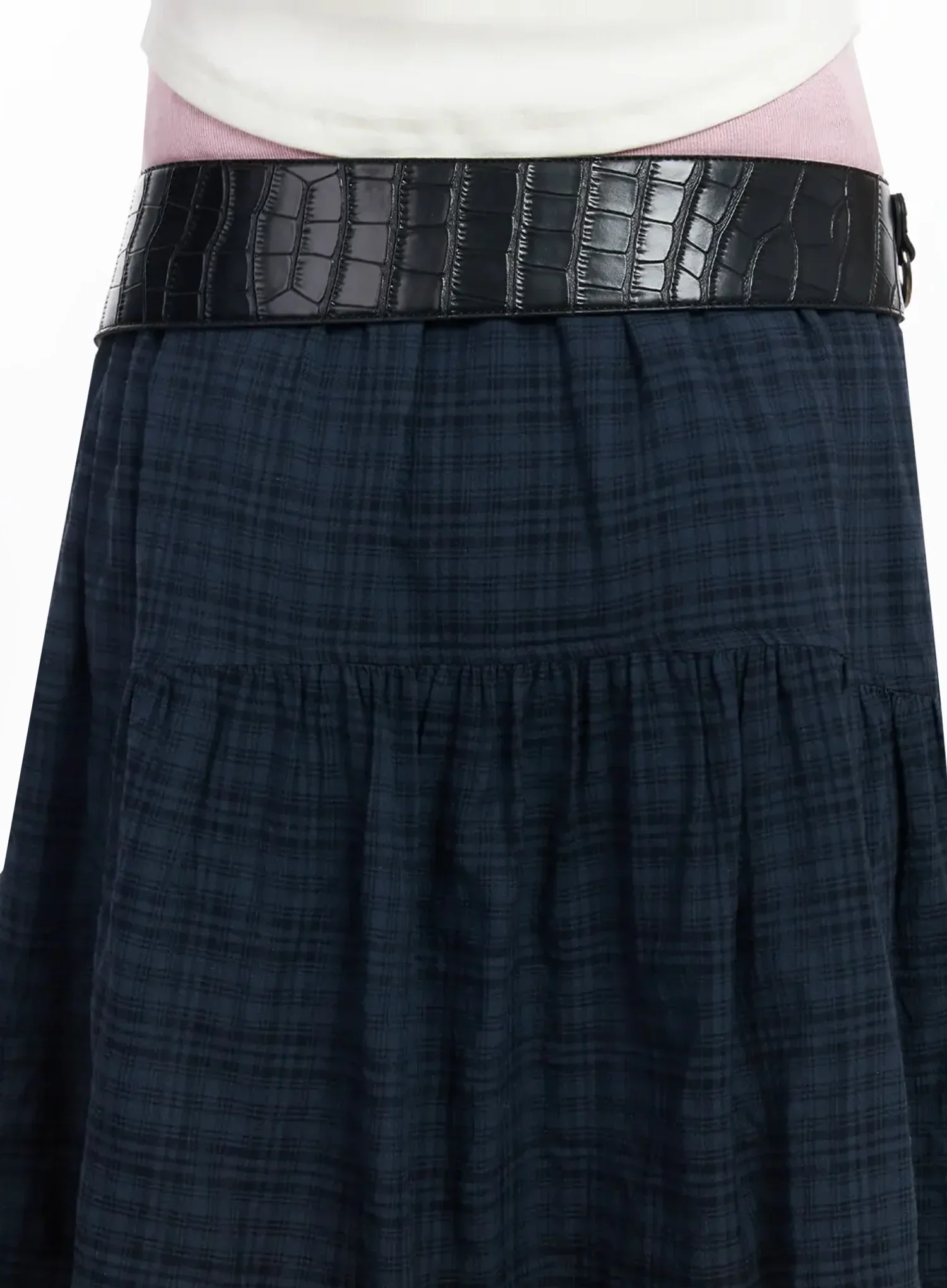 Croc-Embossed Wide Belt F516 - Image 6