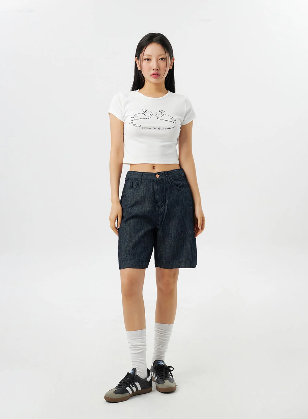 Cropped Bunny Tee CY315 - Image 3