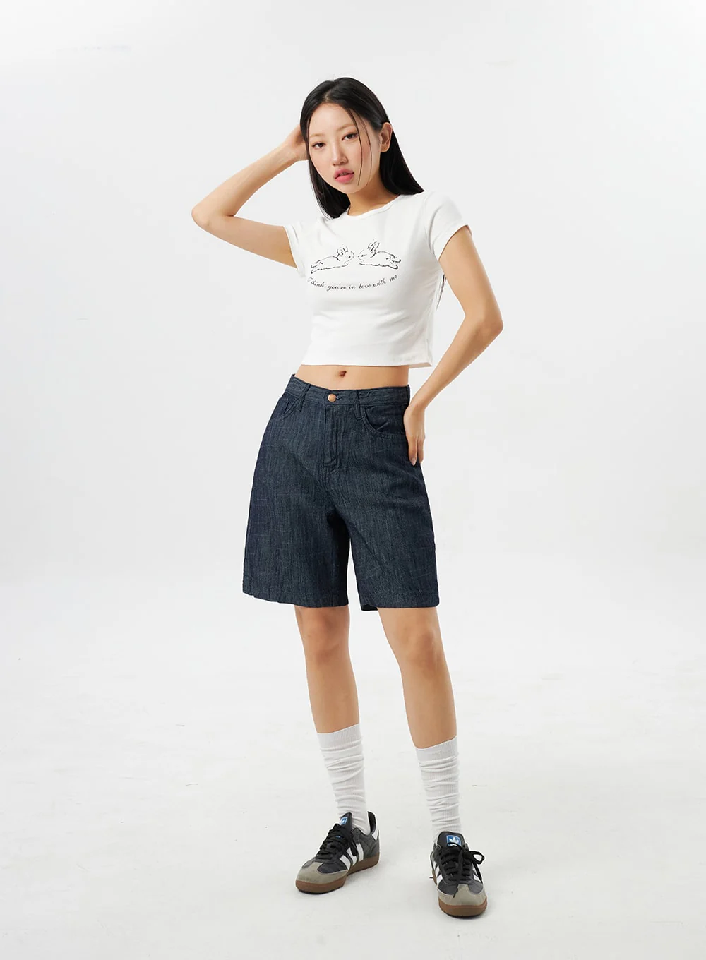 Cropped Bunny Tee CY315 - Image 8