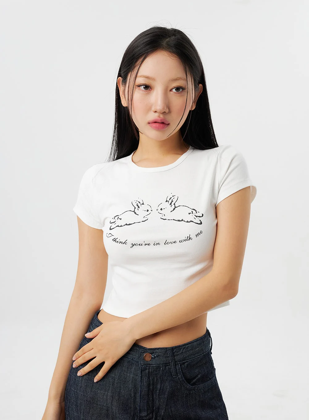 Cropped Bunny Tee CY315 - Image 9