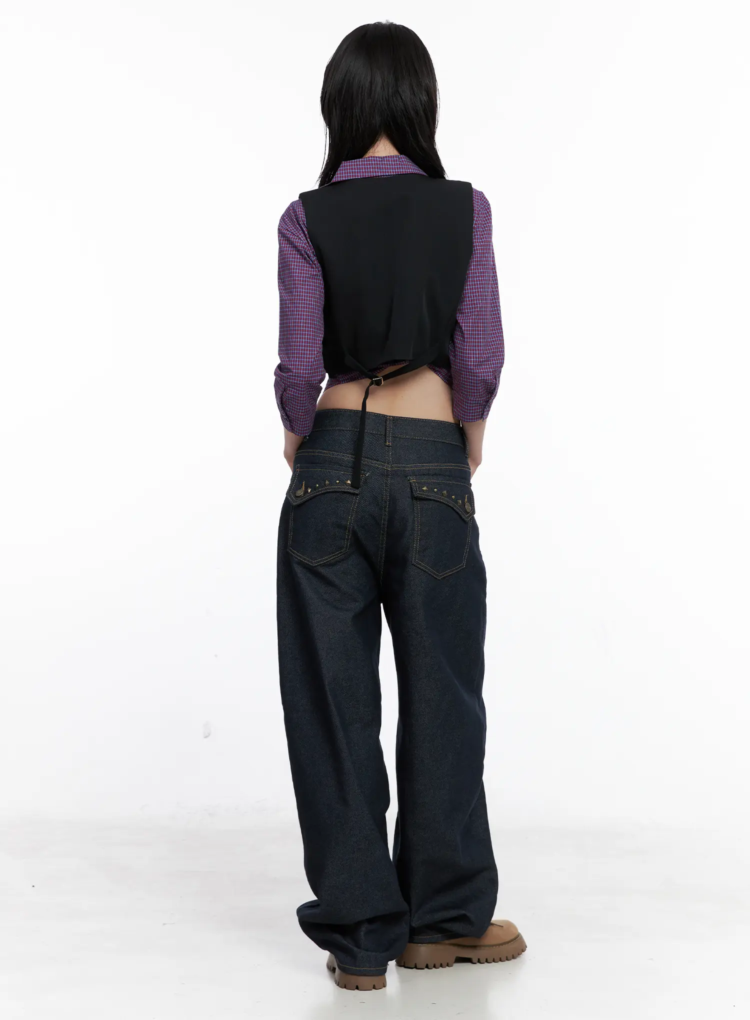 Cropped Button-Up Vest CS512 - Image 8