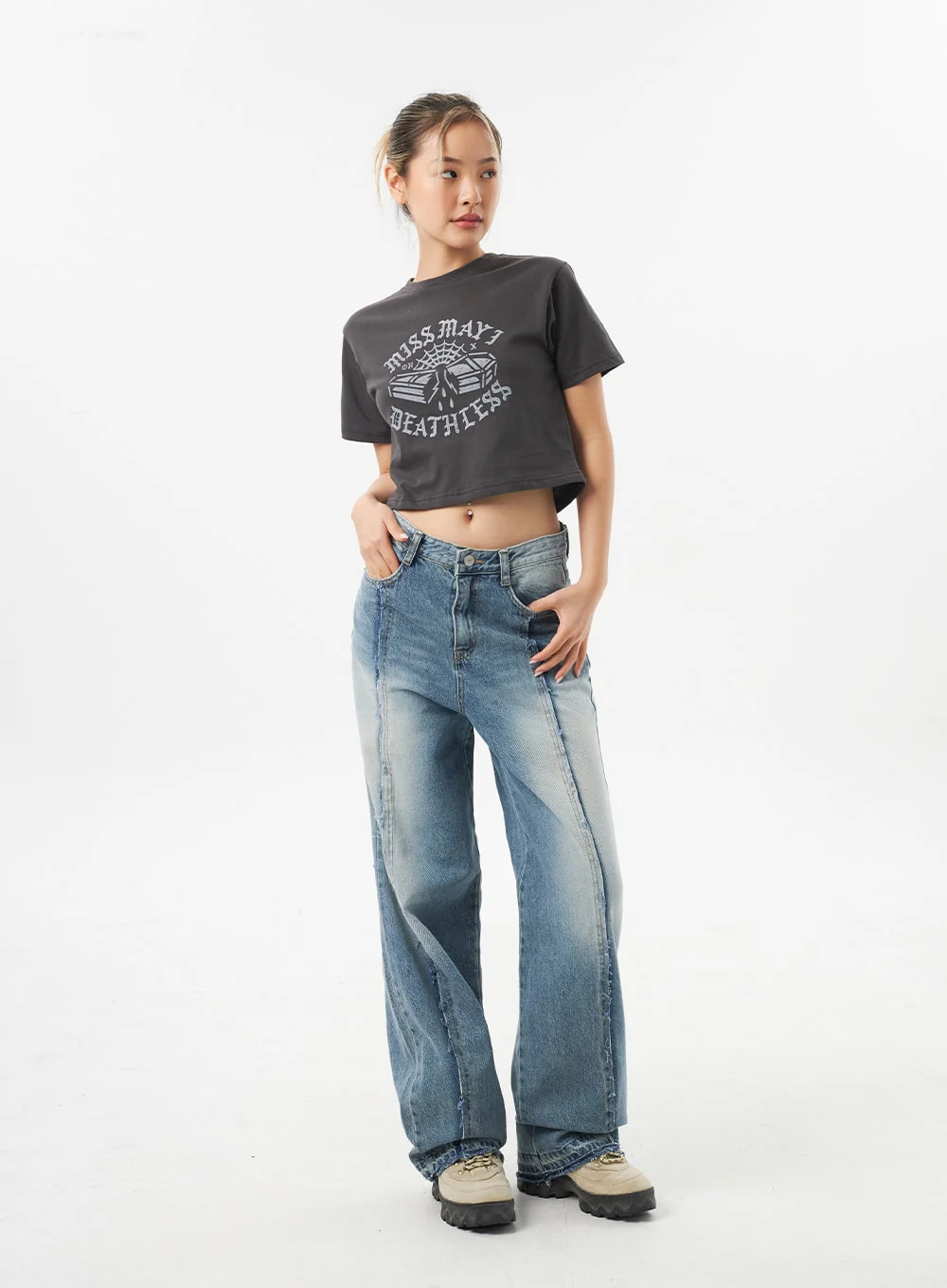 Cropped Crewneck Tee CU302 - Image 10