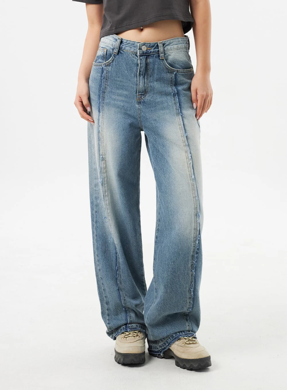 Cropped Crewneck Tee CU302 - Image 11