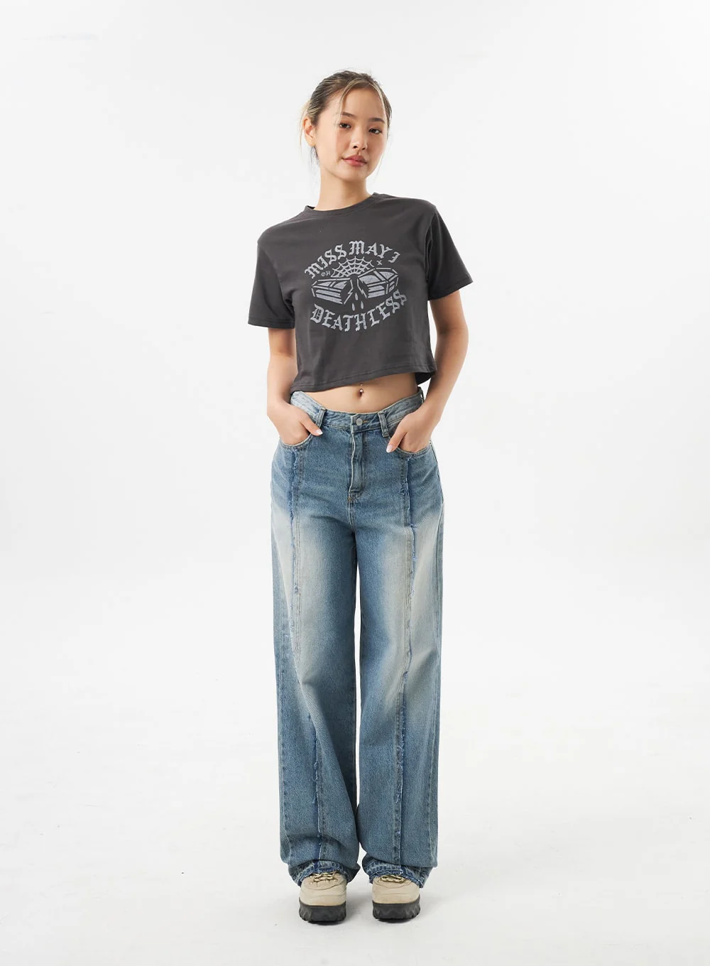 Cropped Crewneck Tee CU302 - Image 3
