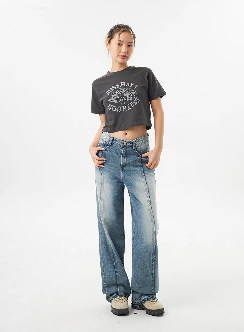 Cropped Crewneck Tee CU302 - Image 4