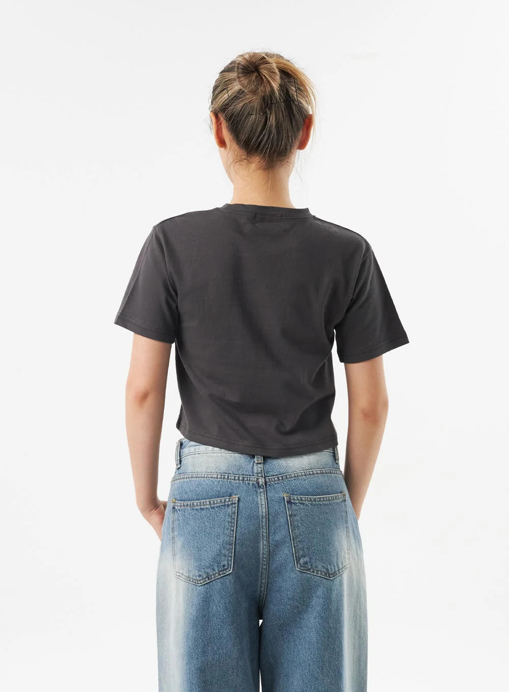 Cropped Crewneck Tee CU302 - Image 6