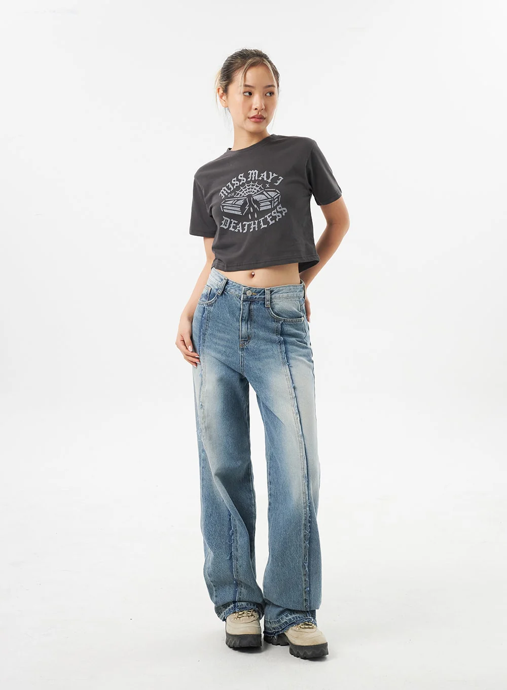 Cropped Crewneck Tee CU302 - Image 7