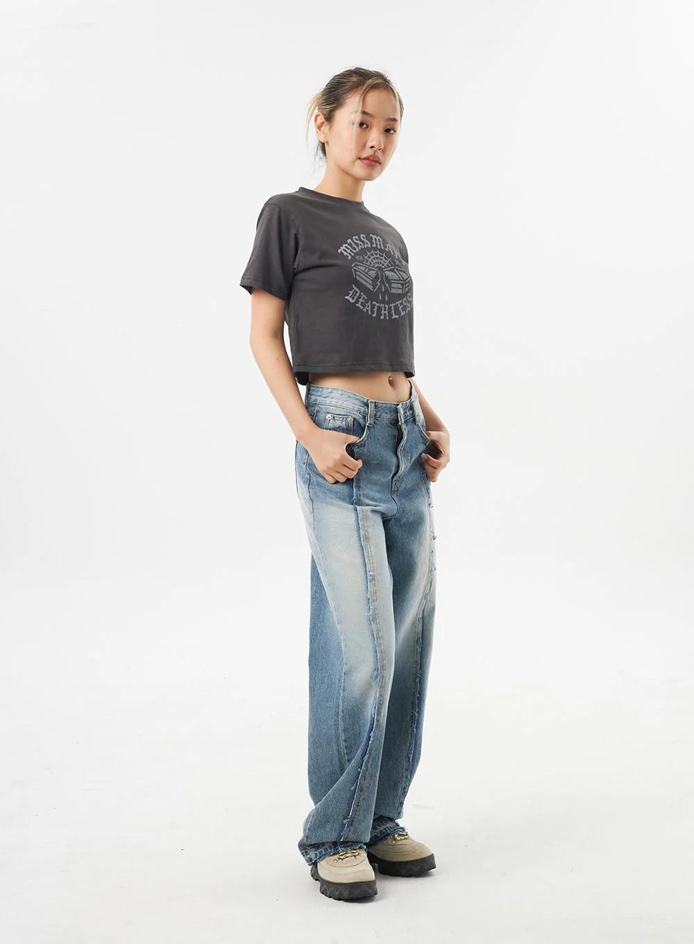Cropped Crewneck Tee CU302 - Image 8
