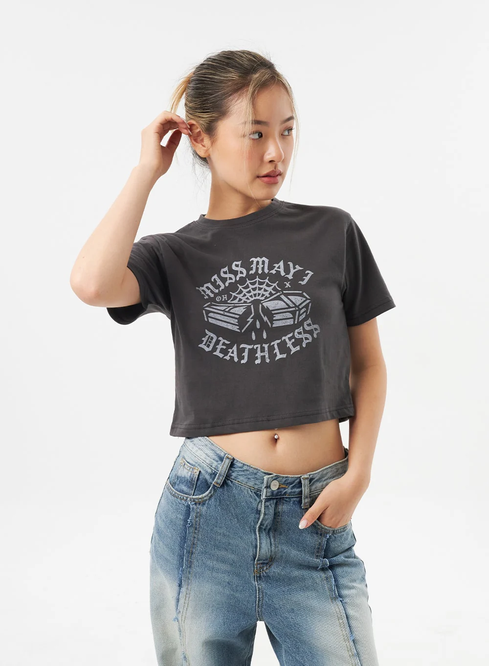 Cropped Crewneck Tee CU302 - Image 9