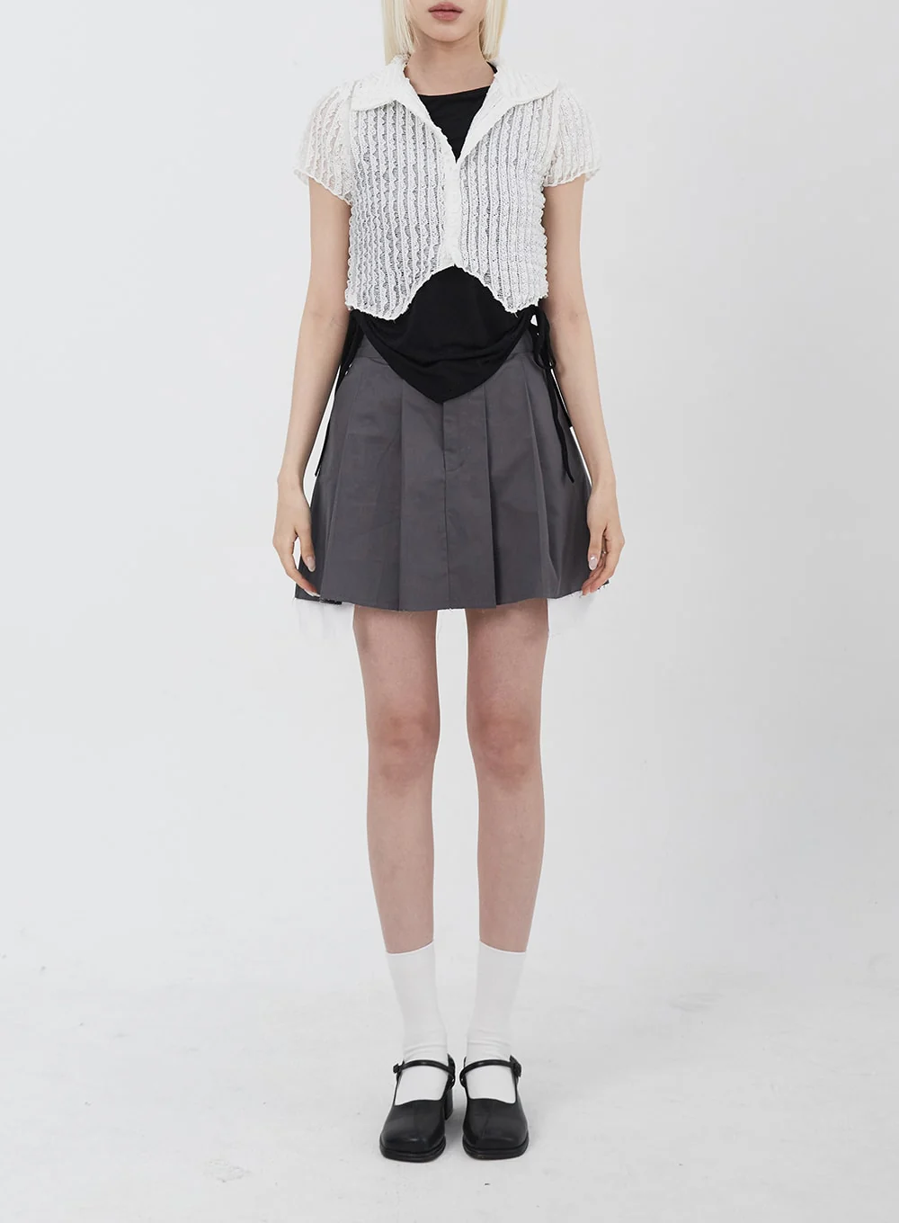 Cropped Mesh Top IU312 - Image 3