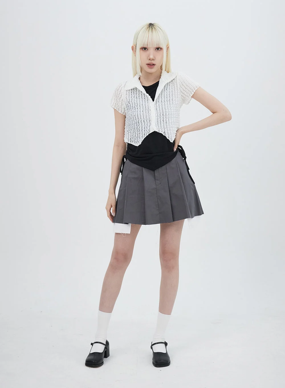 Cropped Mesh Top IU312 - Image 4