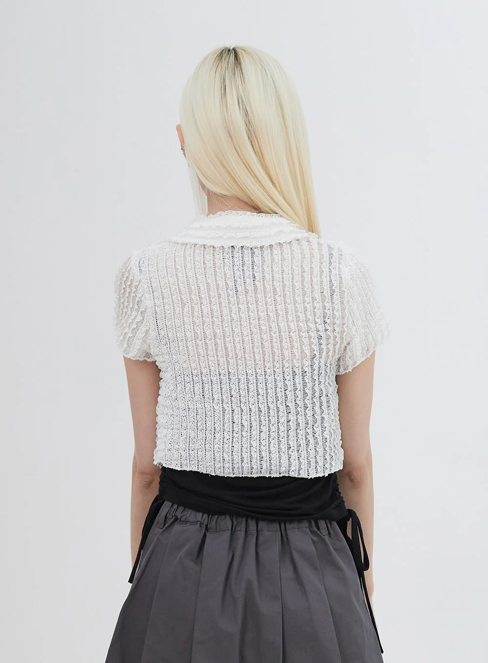 Cropped Mesh Top IU312 - Image 5