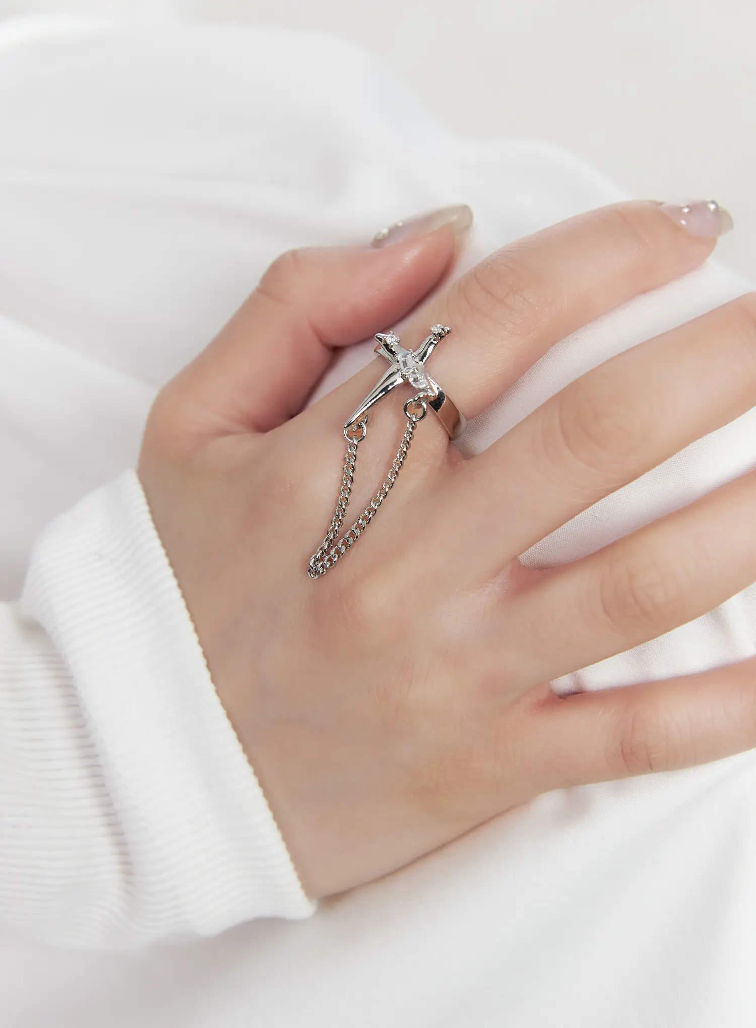 Cross Chain Ring CF525 - Image 4