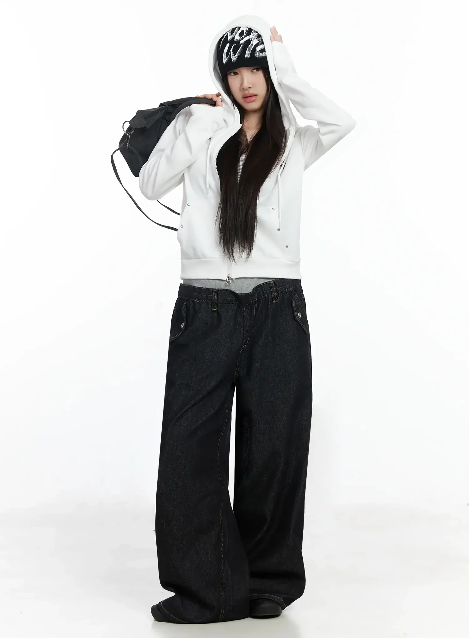 Cross Graphic Zip-Up Hoodie IM506 - Image 5