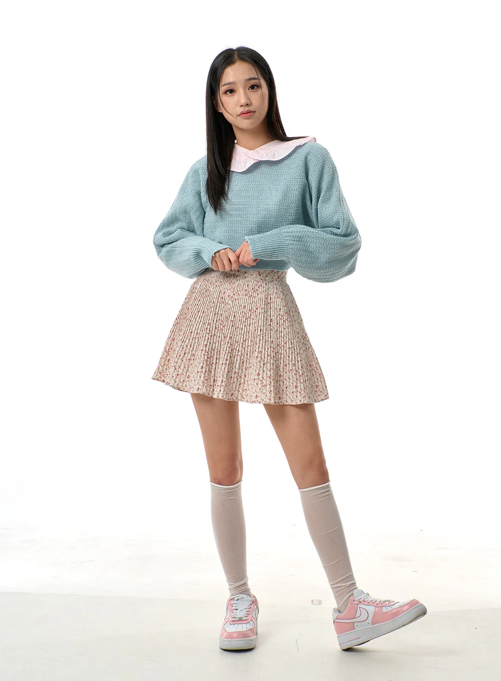 Cut Out Back Tie Detail Cropped Sweater BJ311 - Image 9