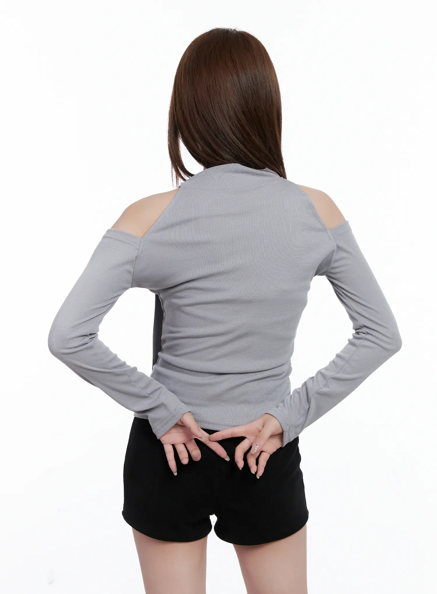 Cut-Out Shoulder Turtleneck Top CG529 - Image 8