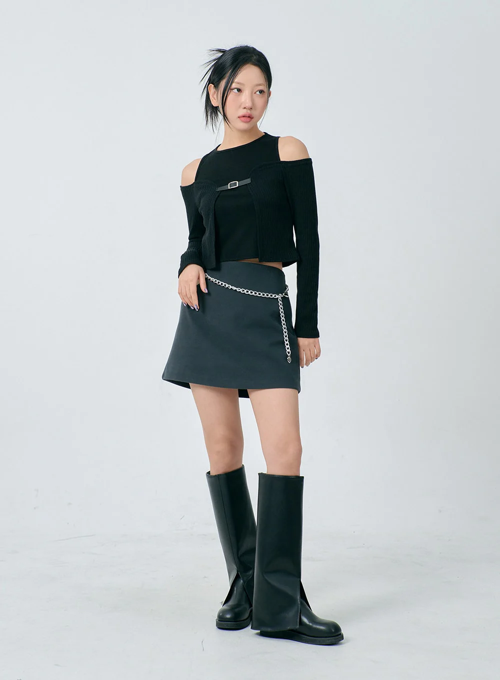 Cut Out Side Mini Skirt BD23 - Image 11
