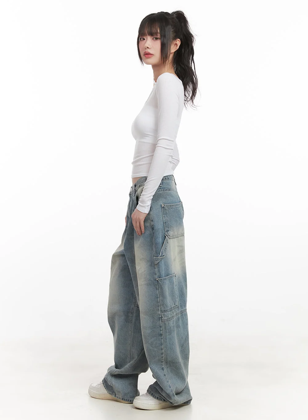 Cut-Out Slim-Fit Long Sleeve Top CJ528 - Image 5