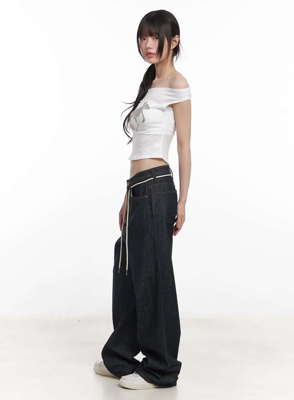 Cute Animal-Print Graphic Off-Shoulder Crop Top CY521 - Image 8