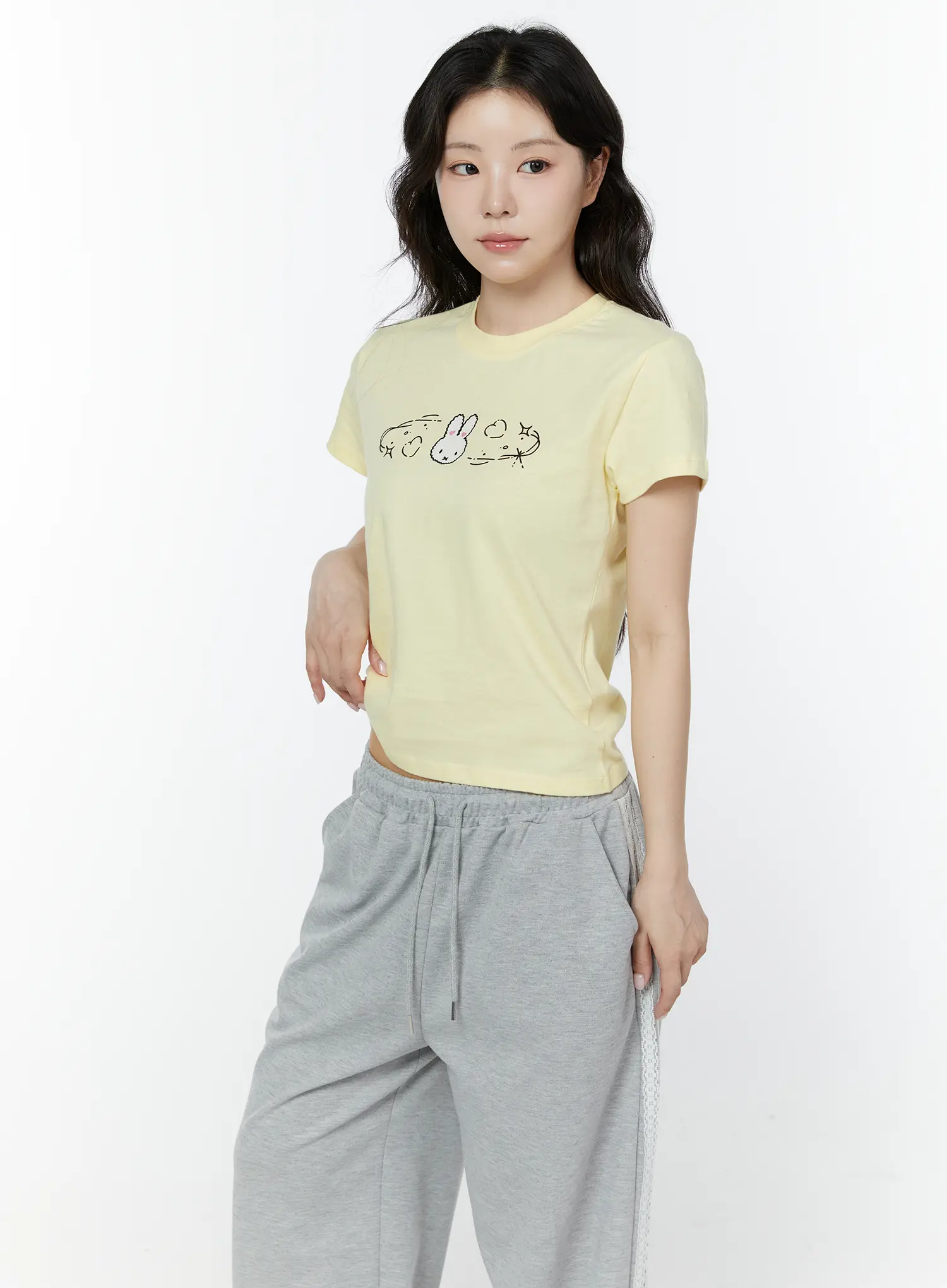 Cute Bunny Graphic Tee IY507 - Image 11