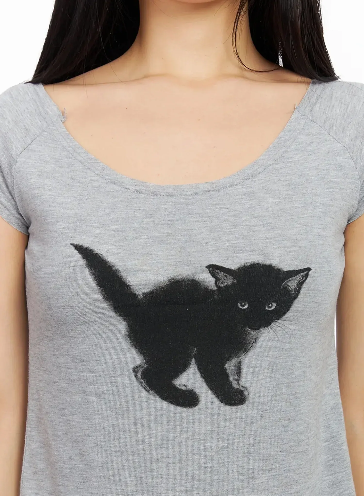 Cute Graphic Boat Neck T-Shirt CA513 - Image 3
