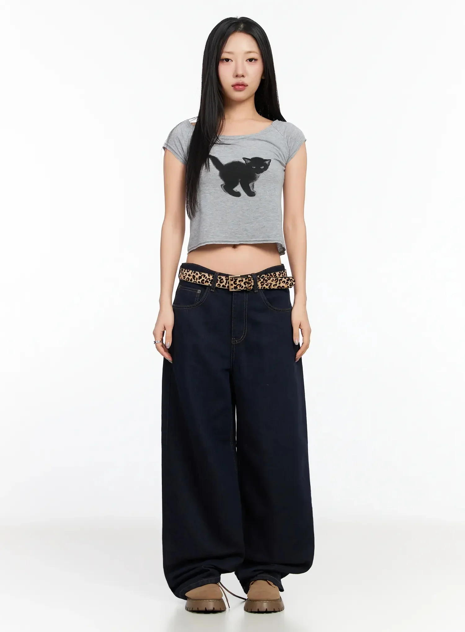 Cute Graphic Boat Neck T-Shirt CA513 - Image 8