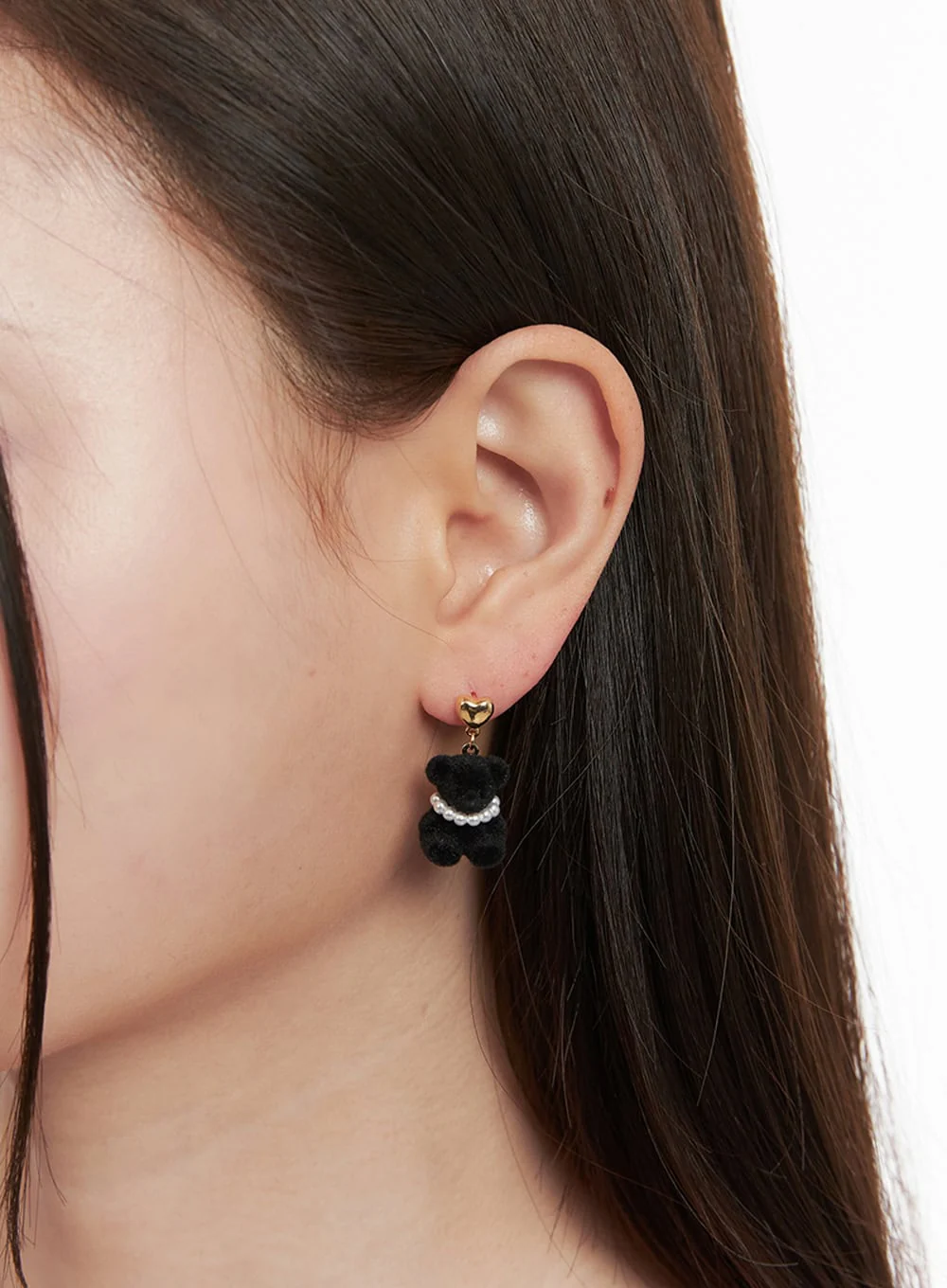 Dahlia Bear Earring With Pearl Necklace IF527 - Image 3