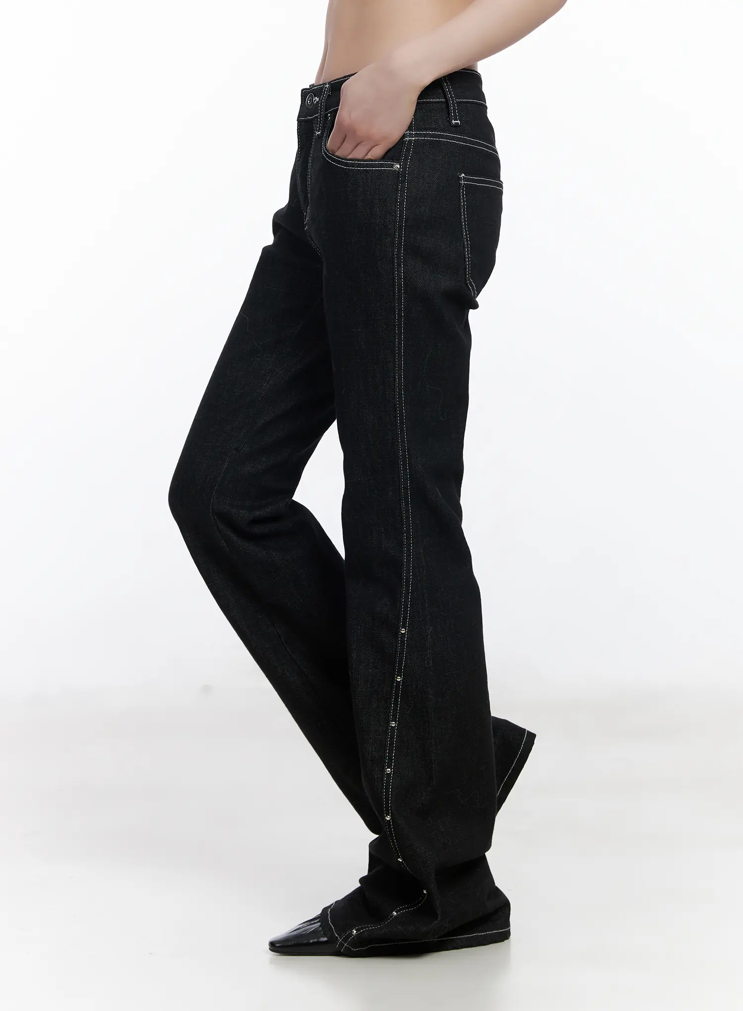 Dahy Stylish High-Waisted Bootcut Jeans CJ526 - Image 3