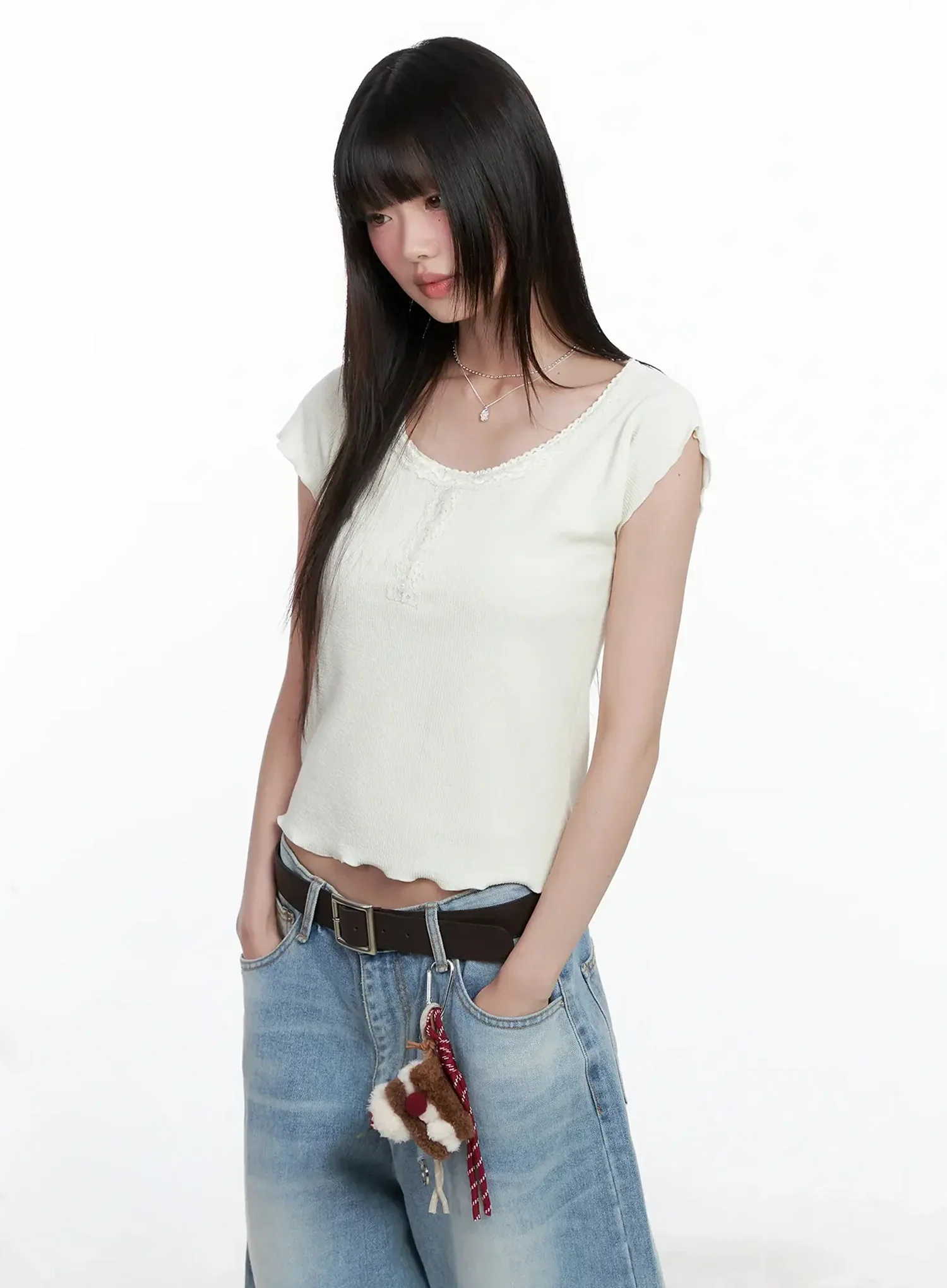 Dain Washed Wide-Leg Jeans IL531 - Image 14
