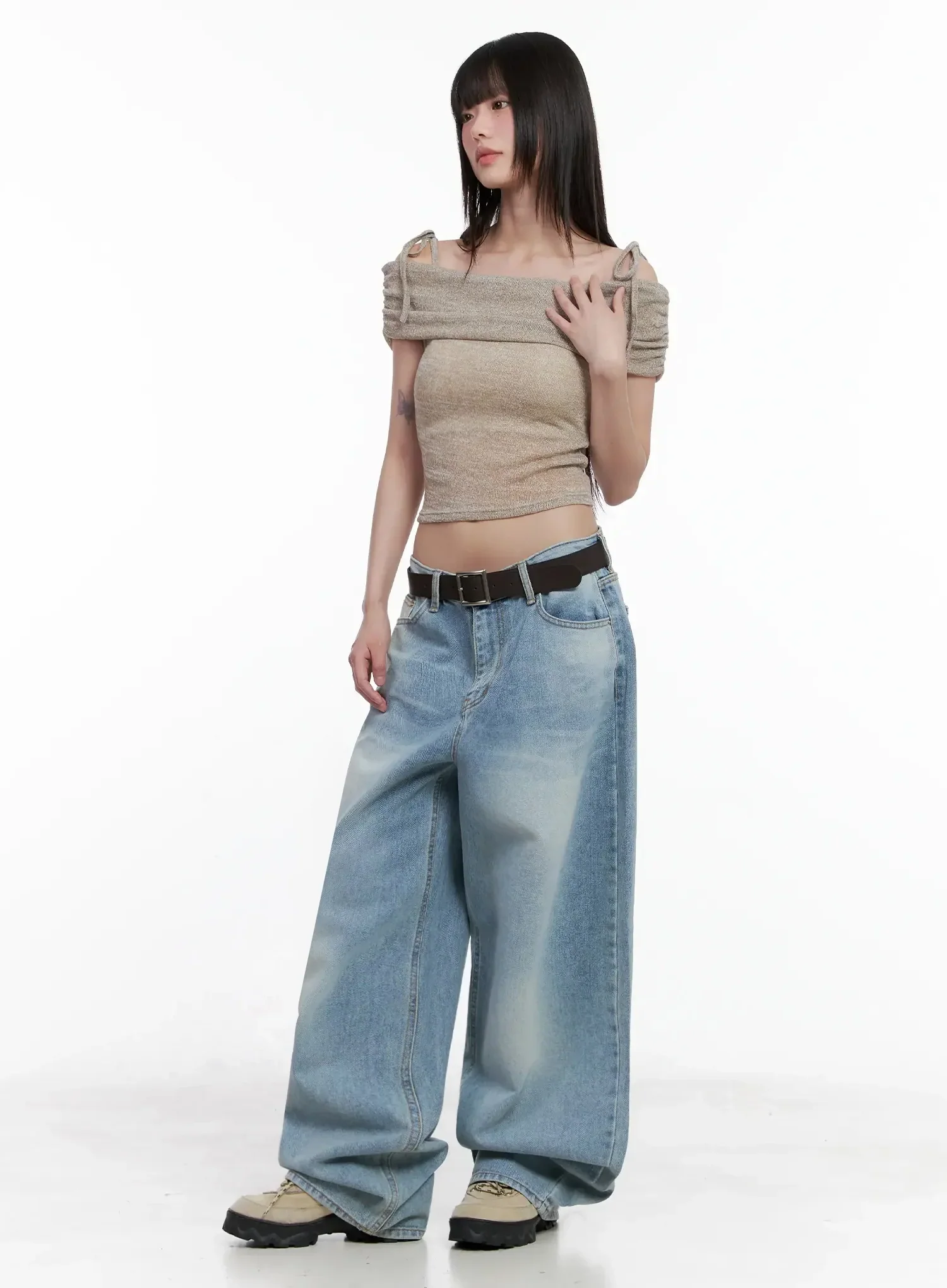Dain Washed Wide-Leg Jeans IL531 - Image 7
