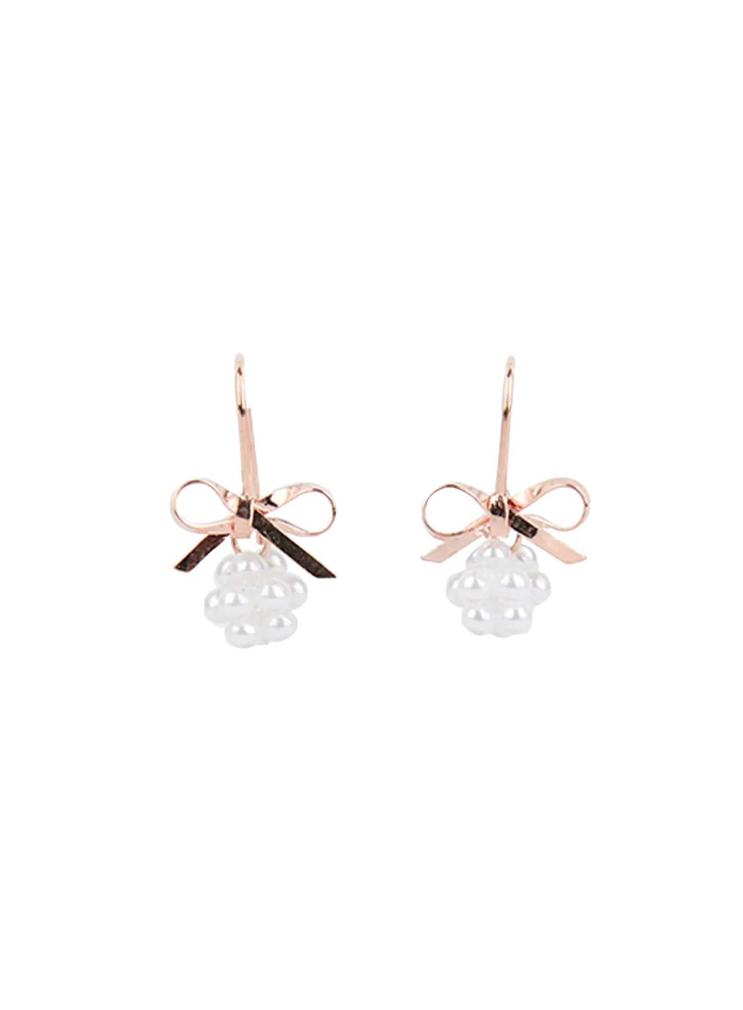 Dainty Ribbon Iridescent Bead Earrings CC0608 - Image 5