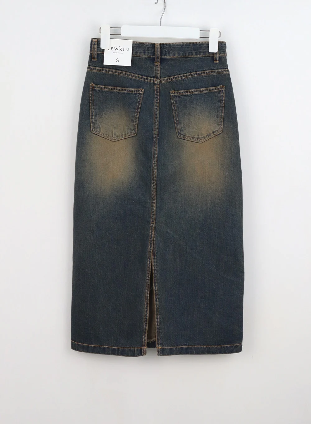 Dark Wash Denim Maxi Skirt CY325 - Image 15